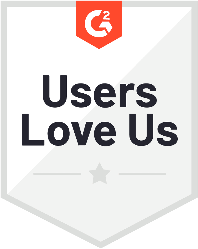 G2 Awards logo for Users Love Us in Summer 2021